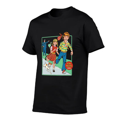 Let's Run Away  Fade-proof Color T-Shirt