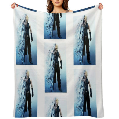 Final Fantasy VII - Sephiroth And Cloud Throw Blanket