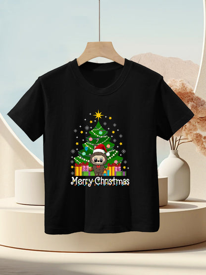 Labubu Lover Cute Labubu The Monsters Christmas Kids T-Shirt