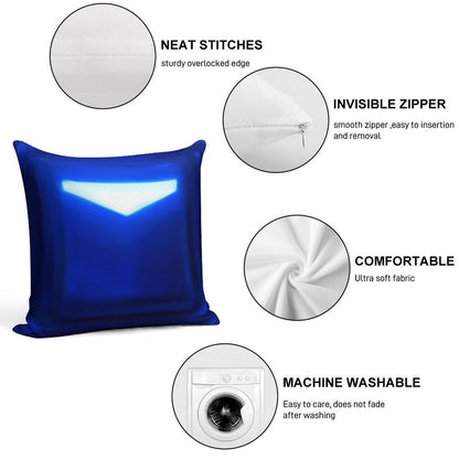 Beat Saber Blue Block Throw Pillow Cover Soft High-Density Material Throw Pillow
