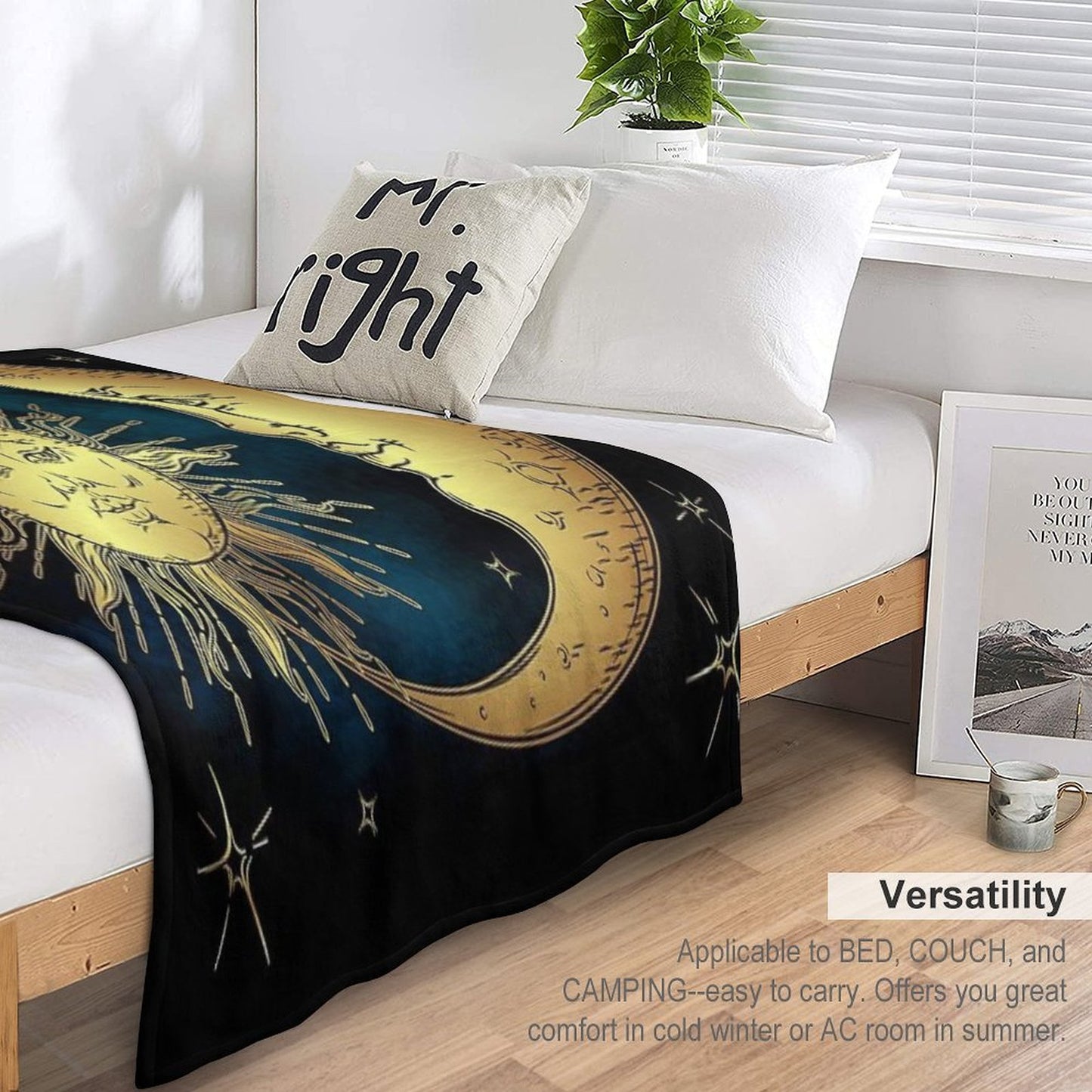 The Sun, Moon And Stars Throw Blanket