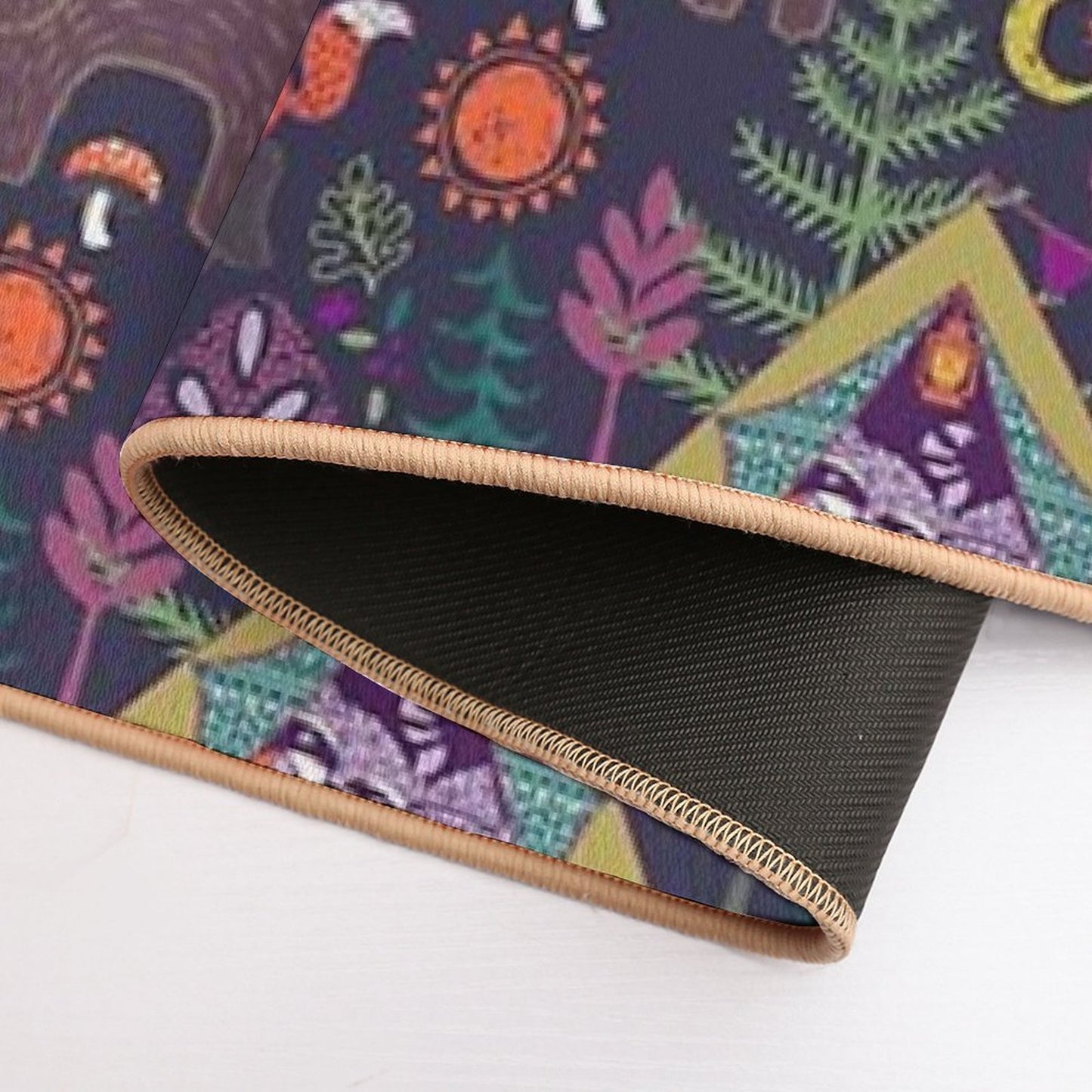 Woodland Animals Campout  Dirt-Trapping Bath Mat