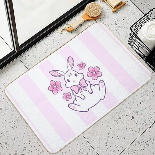 Sakura Bunny 02  Nikury Bath Mat