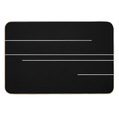 Hush Hush A Black And White Design Bath Mat