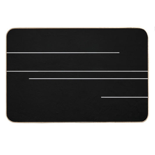 Hush Hush A Black And White Design Bath Mat