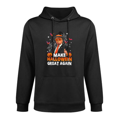 Make Halloween Great Again Funny Trump Spooky Season Witch Versatile Streetwear Hoodie