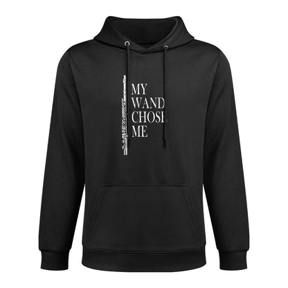 Flute - My Wand Chose Me - Funny Marching Band Apparel Easy Care Hoodie