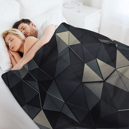 Polygon Noir Throw Blanket