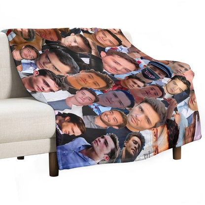 Ed Westwick Photo Collage Throw Blanket