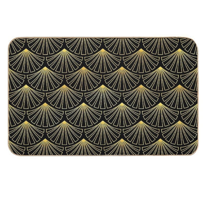 (Faux) Singapore Art Deco Motif Pattern  Non-Slip Bath Mat