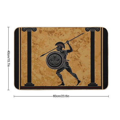 GREEK  Ancient 470 B.C. Frieze of A Soldier Print Bath Mat
