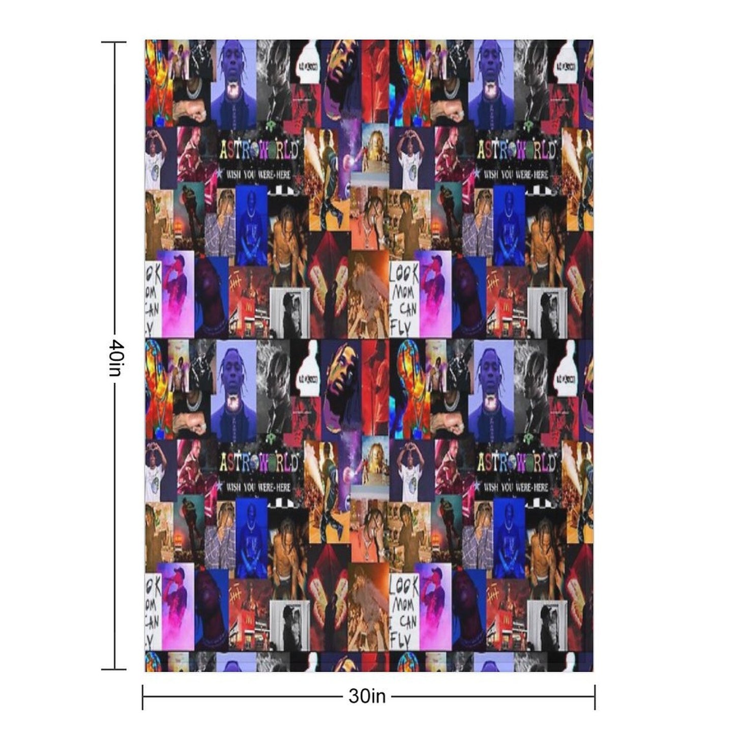 La Flame Collage Throw Blanket