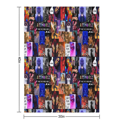 La Flame Collage Throw Blanket