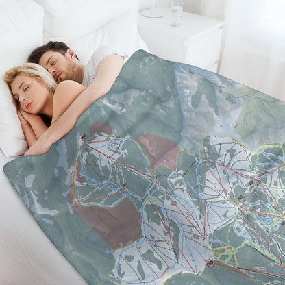 Vail Resort Trail Map Throw Blanket