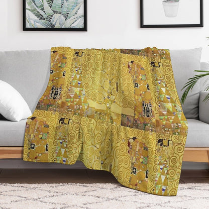 Gustav Klimt - Gustav Klimt  Tree Of Life (Arbol De La Vida) Throw Blanket