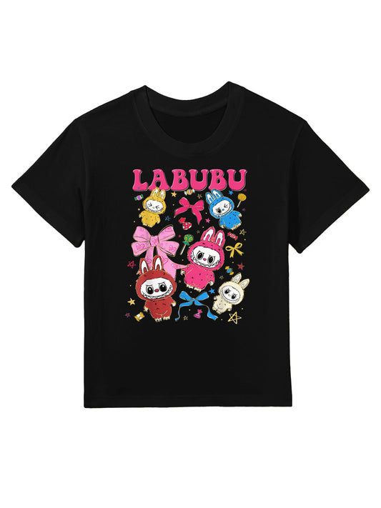 Coquette Bow Labubu The Monsters Labubu Lover Men Women Kid Kids T-Shirt