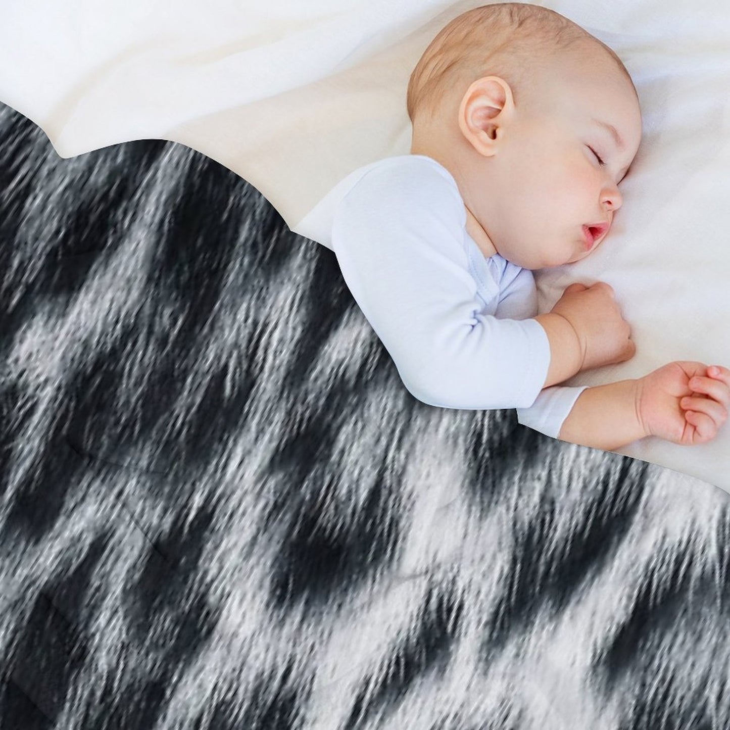 Snow Leopard Real to Life Print Throw Blanket