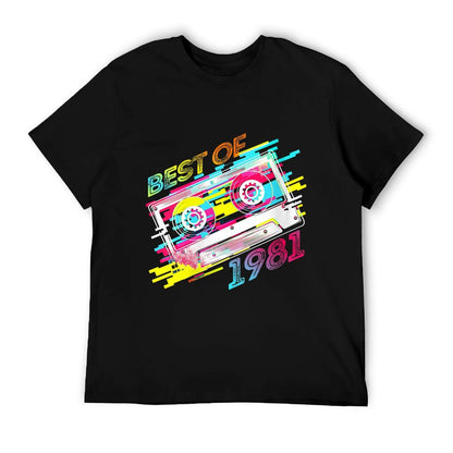 Womens Best Of 1981 40th Birthday Gifts Cassette Tape Vintage  Breathable T-Shirt