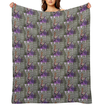 Sigrid And The Wolverine Throw Blanket