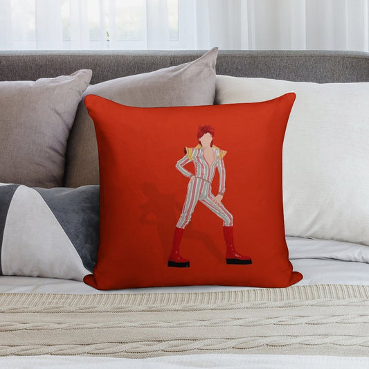 David Bowie - Ziggy Stardust Soft Fade-Resistant Throw Pillow