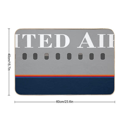 Plane Tees - United Airlines (Battleship Gray)  Pet-Safe Bath Mat