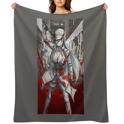 White Blood Cell (CODE BLACK) Throw Blanket