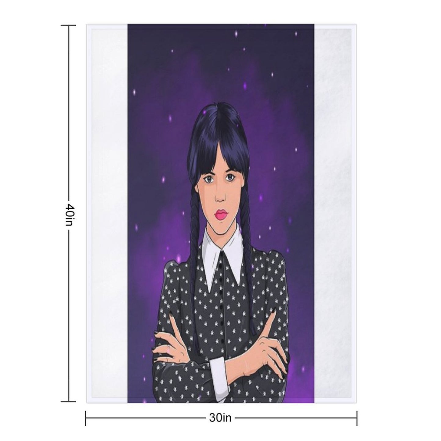Wednesday Addams Jenna Ortega Throw Blanket