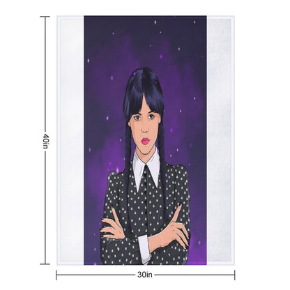 Wednesday Addams Jenna Ortega Throw Blanket