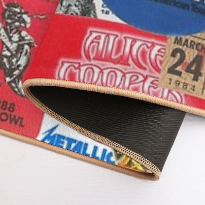 I Miss Concerts - Hard Rock And Heavy Metal Ticket Stubs And Backstage Passes Bath Mat