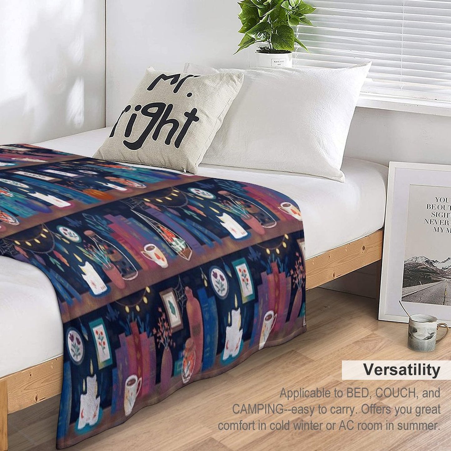 Whimsigothic Library Throw Blanket