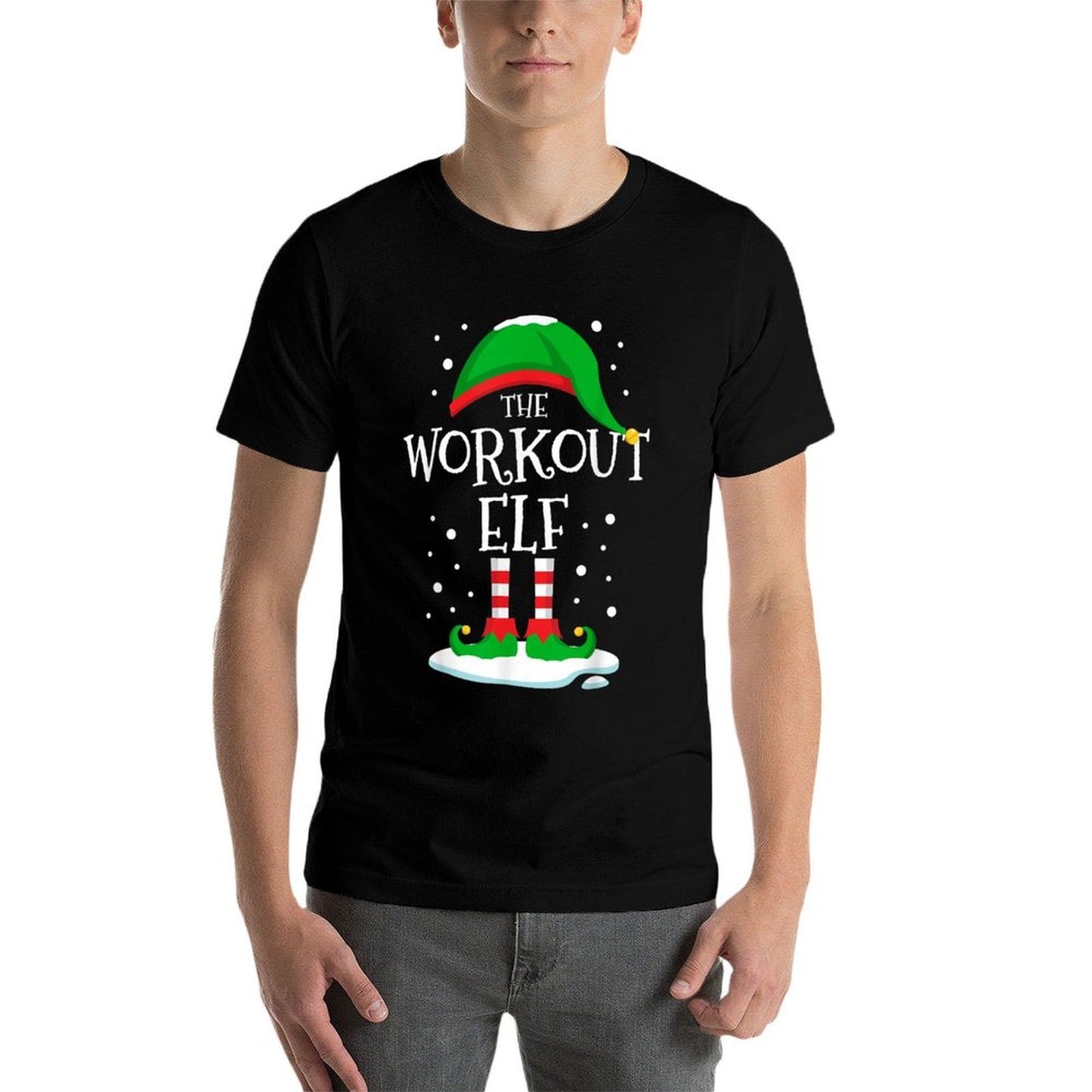 The Workout Elf Christmas Family Matching Xmas Group Funny  Fade-proof Color T-Shirt