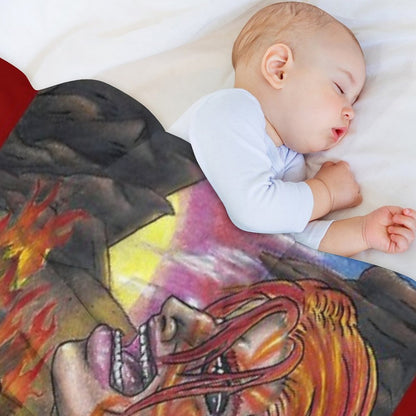 Raging Flames Throw Blanket