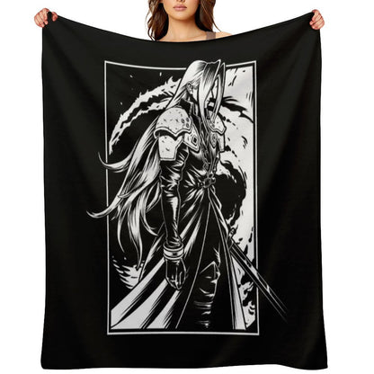 The Man in Black Cape Throw Blanket