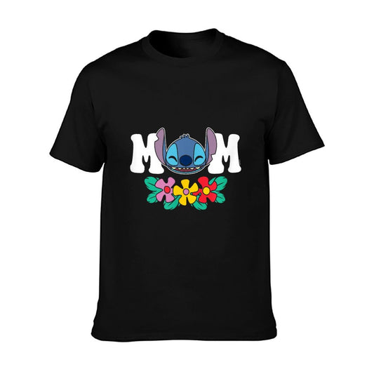 Lilo & Stitch - Mom Floral Flowers T-Shirt