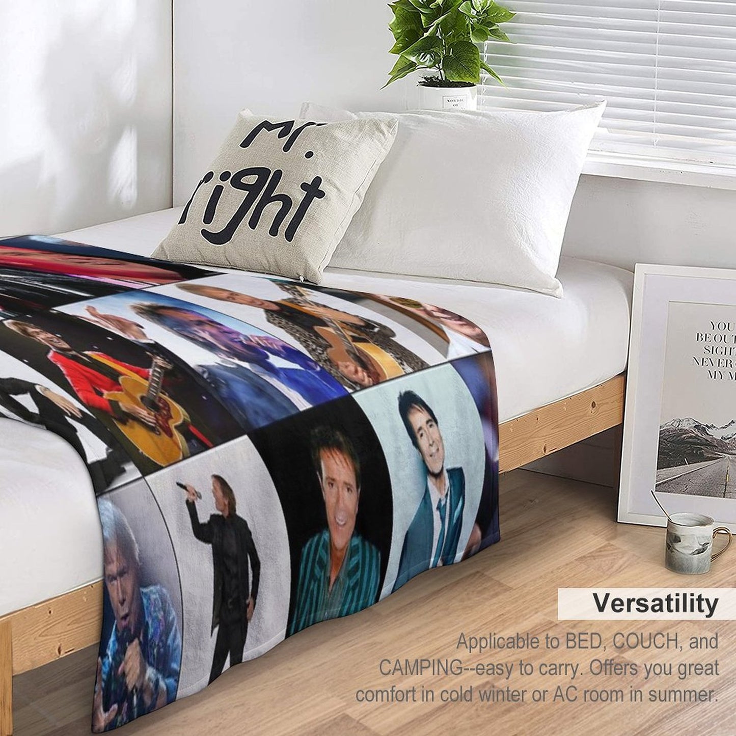 Cliff Richard Photo Collage Throw Blanket