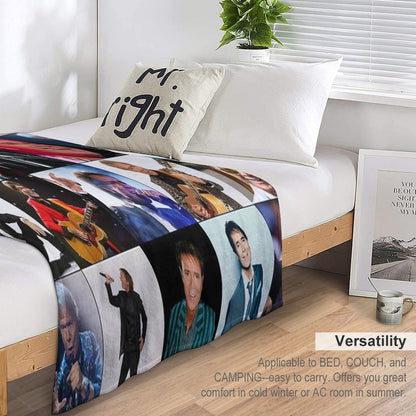 Cliff Richard Photo Collage Throw Blanket