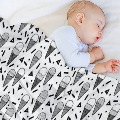 Ice Cream by Andrea Lauren Throw Blanket