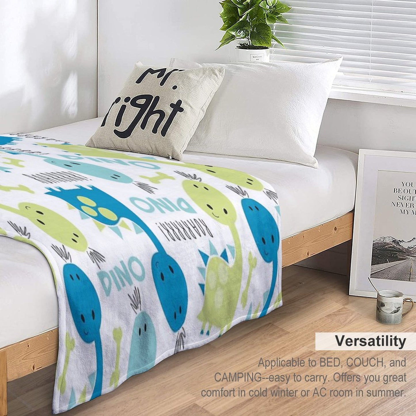 Little Roarrrrrr Dinosaurs Throw Blanket