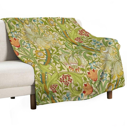 William Morris Golden Lily Throw Blanket