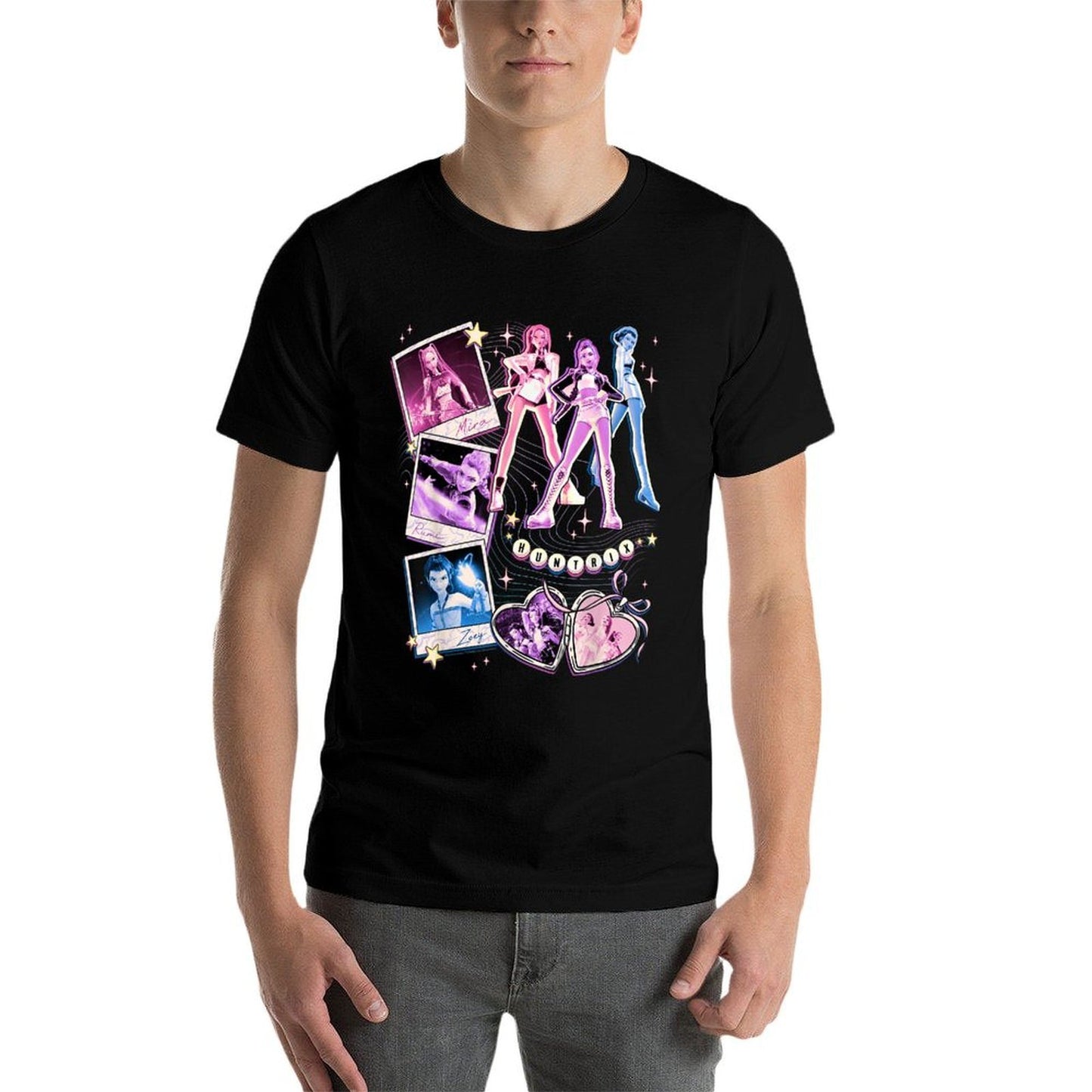 Kpop Demon Hunters Huntrix Mira Rumi & Zoey BFFs Collage  Relaxed-fit T-Shirt