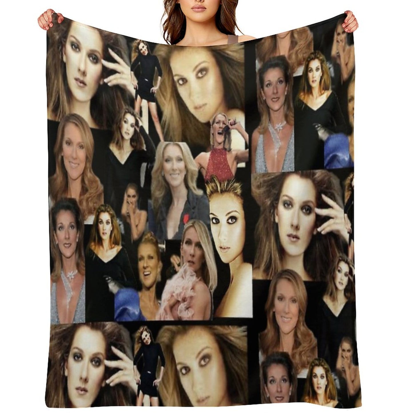 Celine Dion Collage Throw Blanket