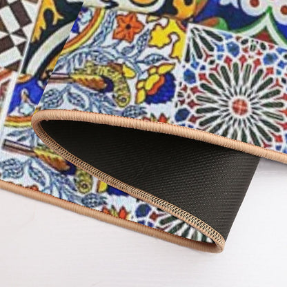 Colorful Portuguese Tile Bath Mat