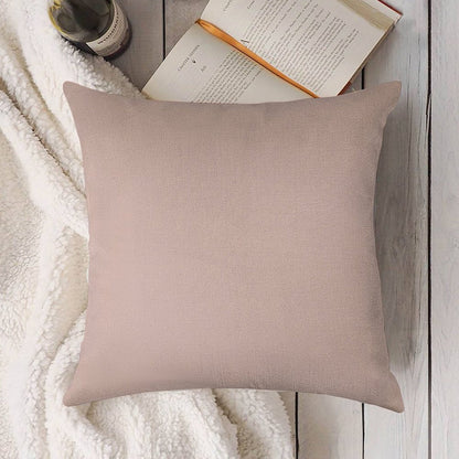 Blush Pink Solid Linen Throw Pillow Cover