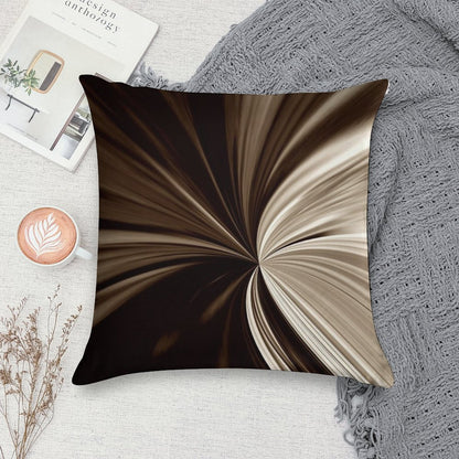 Milk Chocolate Swirl Abstract Print Pillow Soft Skin-Friendly Throw Pillow