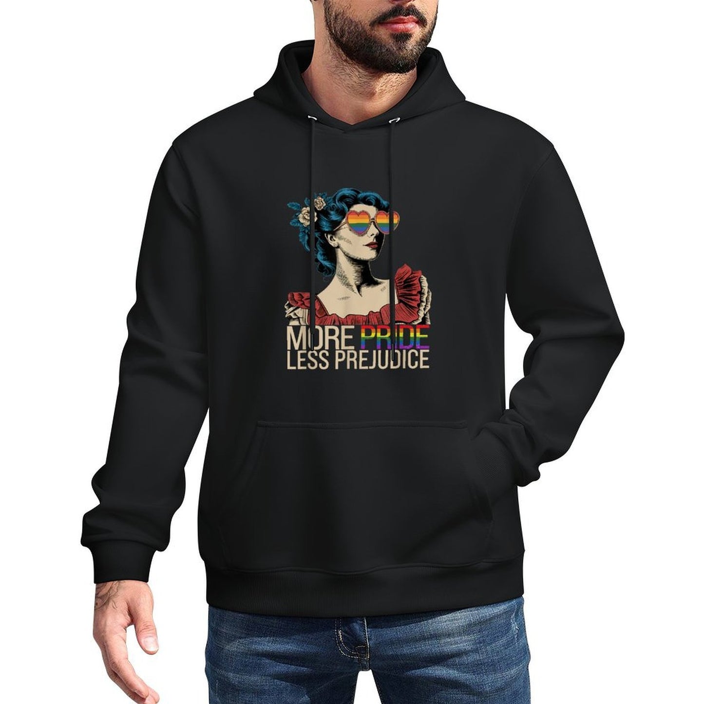 More Pride Less Prejudice Pride Month LGBTQ Casual Wear Hoodie