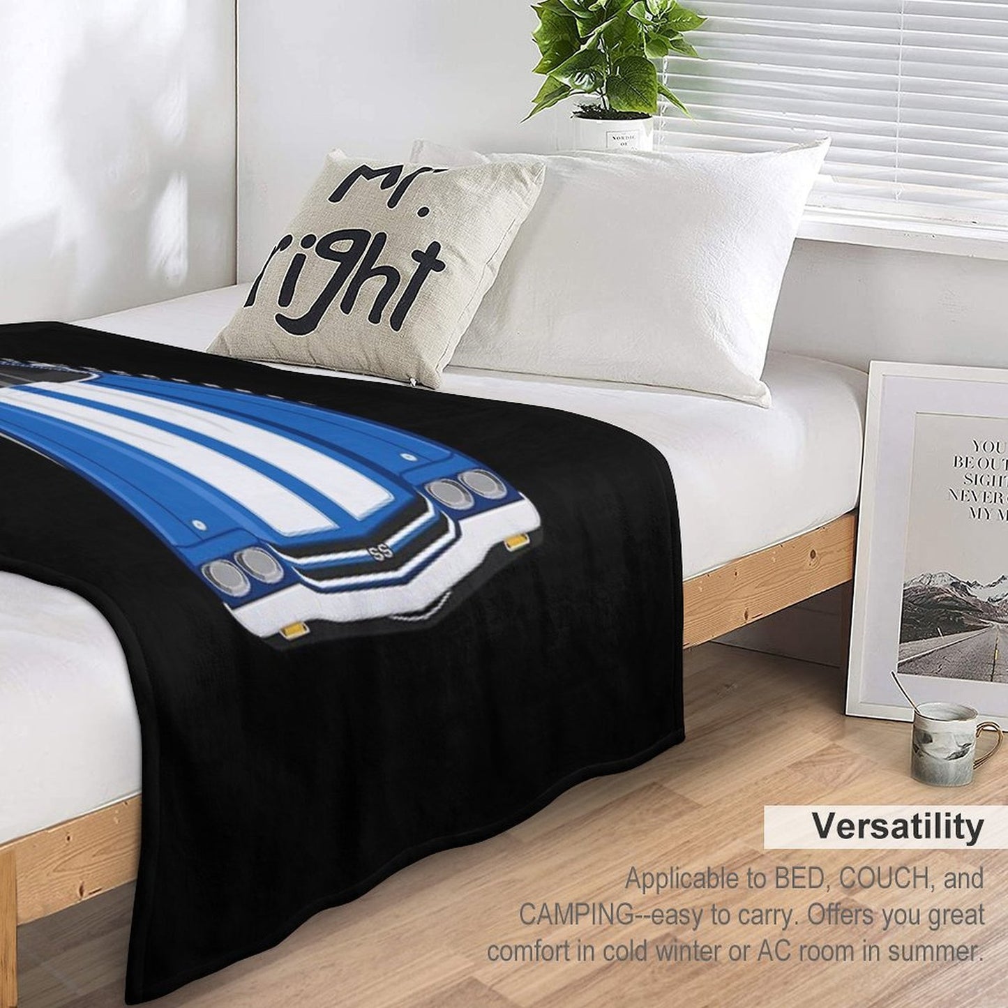 Chevrolet Chevelle SS 1970 - Fathom Blue Throw Blanket