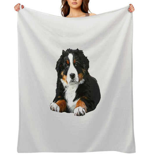 Bernese Mountain Dog Pup! Throw Blanket