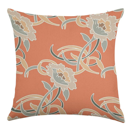 Golden Girls Couch Pattern Linen Throw Pillow Cover