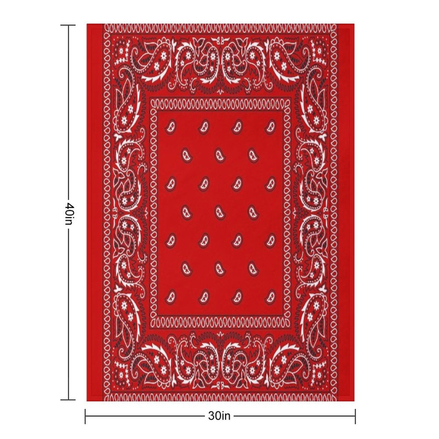Bandana - Red Throw Blanket
