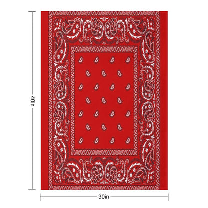 Bandana - Red Throw Blanket